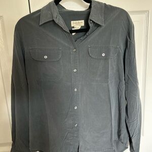 Safari Style Gray Button-Up Shirt